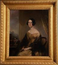 Pareja de retratos. Mary Hudson. Firmado. Gran Bretaña